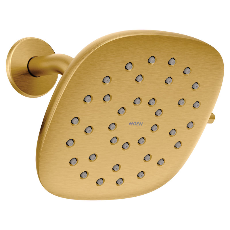 Verso Fixed Shower Head, Brushed Gold