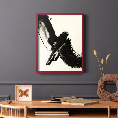 «Black Expression I», reproduction encadrée - bois massif