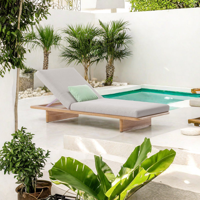 Chaise longue d'extérieur Teakwood Garden