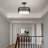 3 - Light 12.6'' Dimmable Drum Modern Semi Flush Mount Light Drum Lamp Shade Pendant Pendant With  Fabric Shade