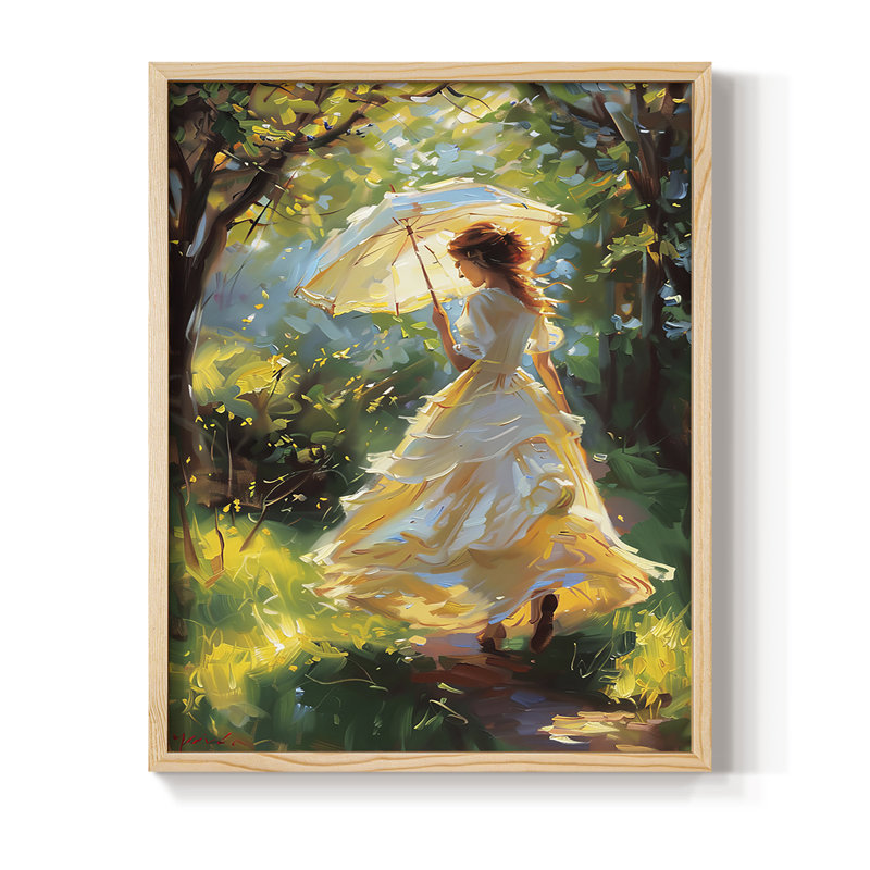 «WOMEN Series DCCDXCVI», reproduction encadrée - bois massif, Naturel, H 11 po x l 9 po