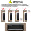 Foyer électrique de 36 pouces, télécommande, 5 réglages de luminosité de la flamme, télécommande ultra-mince de 1400 W, chaleur, 11 réglages de température, décoration en cristal