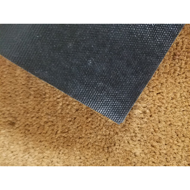 Non-Slip Solid Color Doormat, Natural, Rectangle 0'10" x 2'6"