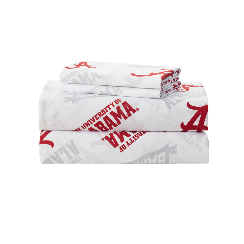 Ensemble de draps NCAA par Sweet Home Collection, Alabama Crimson Tide - simple TG