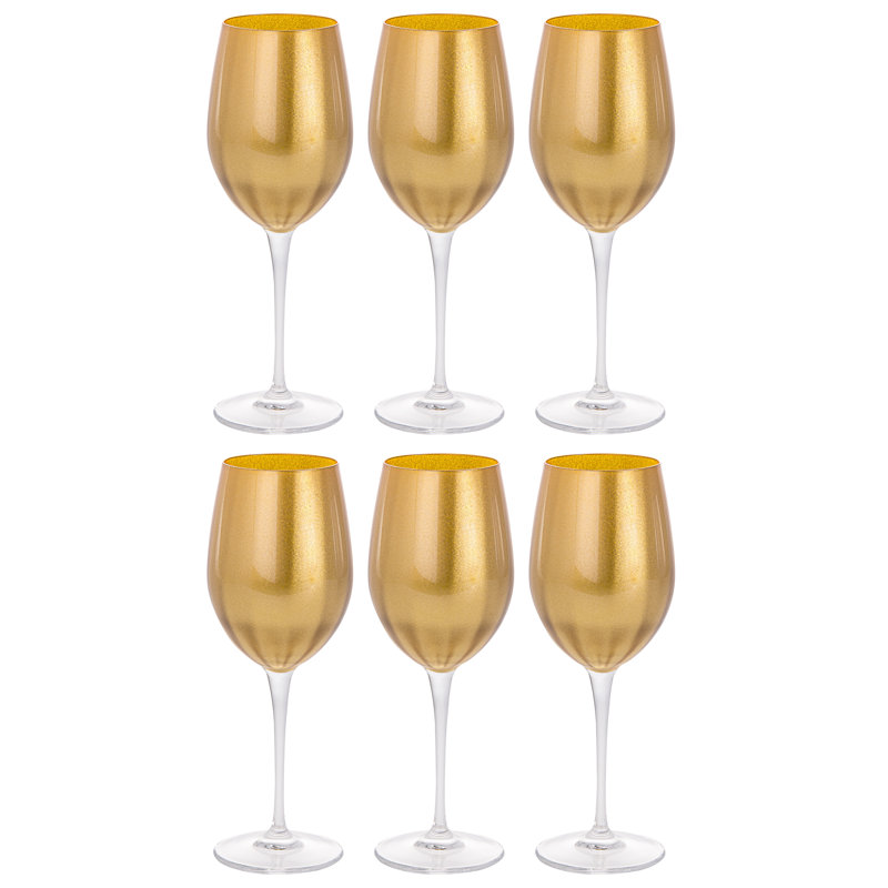Verre à vin à tige Rodgers, Or, 18 oz