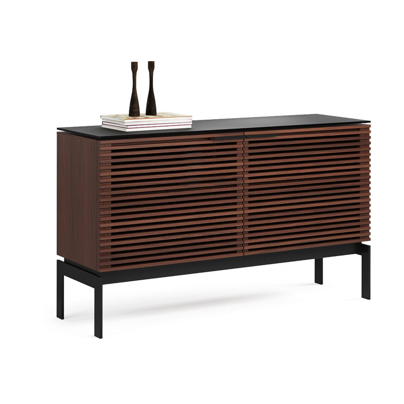 Corridor Media Console, Chocolate Stained Walnut