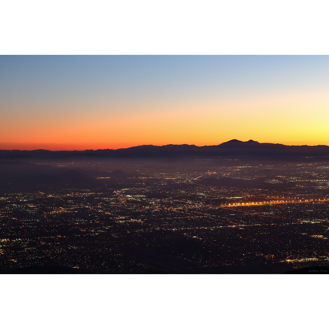 Night Falls On San Bernardino County by Bon9 - Wrapped Canvas Print