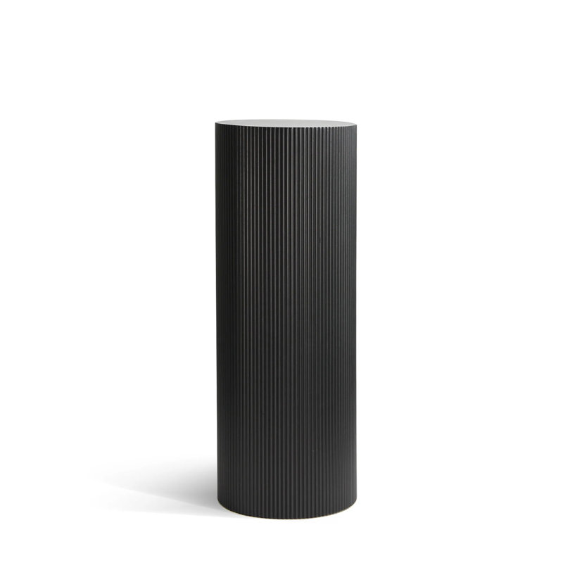Colonne en bois aggloméré noir déchiré, Noir, H 36 po x l 13 po x P 13 po