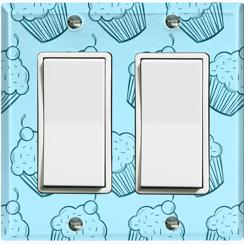 Patterned 2 - Gang Rocker Standard Wall Plate