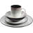 16-piece Reactive Glaze Stoneware Dinnerware Set, Teal, Microwave & Dishwasher Safe