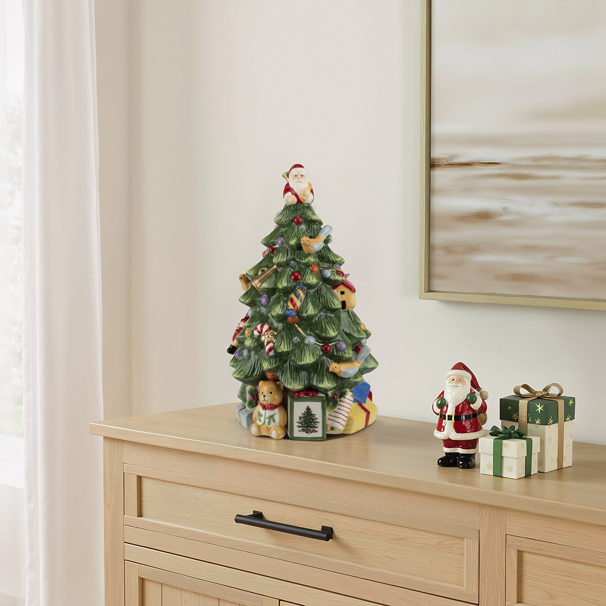 Spode Christmas Tree Figural Led Tree 12"