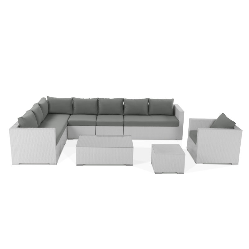 Ventura Rattan 8 - Person Seating Group with Cushions