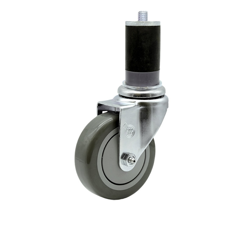 Polyurethane Expanding Caster, Gray