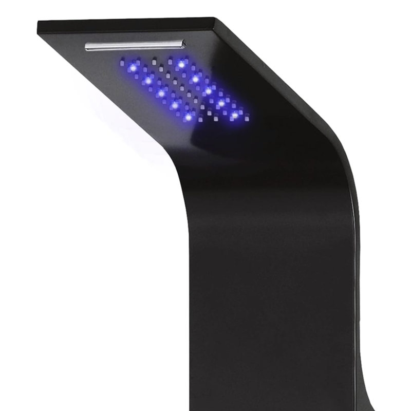 Maliana Shower Tower Panel, Black