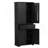 Bathroom Storage Cabinet With Doors And Drawer, Multiple Storage Space, Adjustable Shelf, Black-727136237