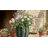 Sculpted Ribbed Ceramic Porcelain Tall Flower Vase for Home Decor - Modern Form Accent Display for Entryway Table Placement - Green-1257525841