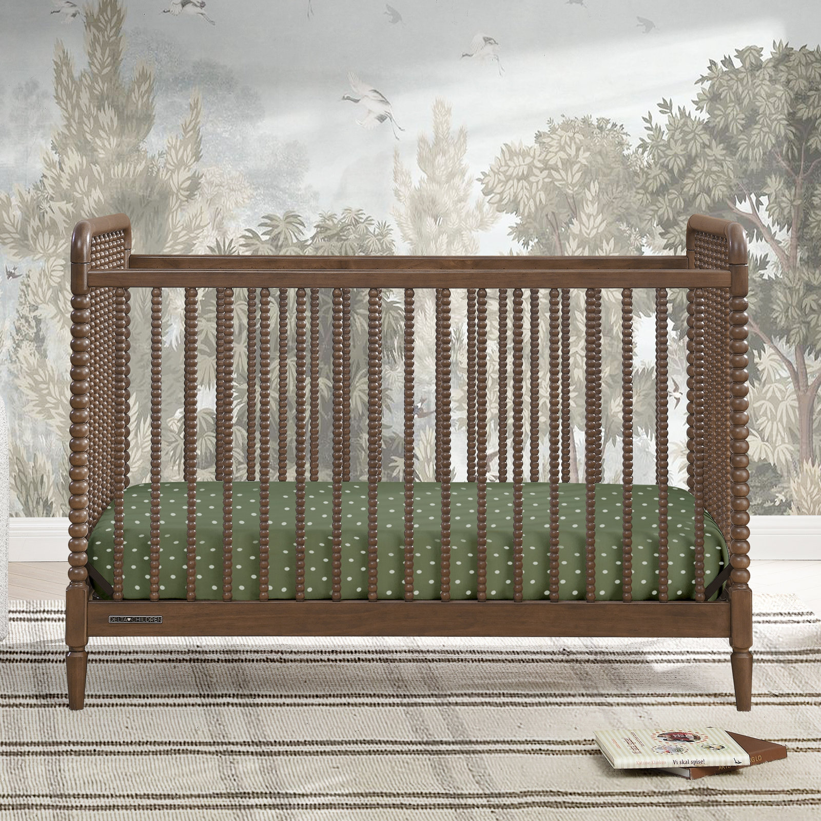 Saint 4-in-1 Convertible Crib, Crib, Teak Brown