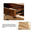 Table basse et thé brun en bois de frêne rétro-132644587