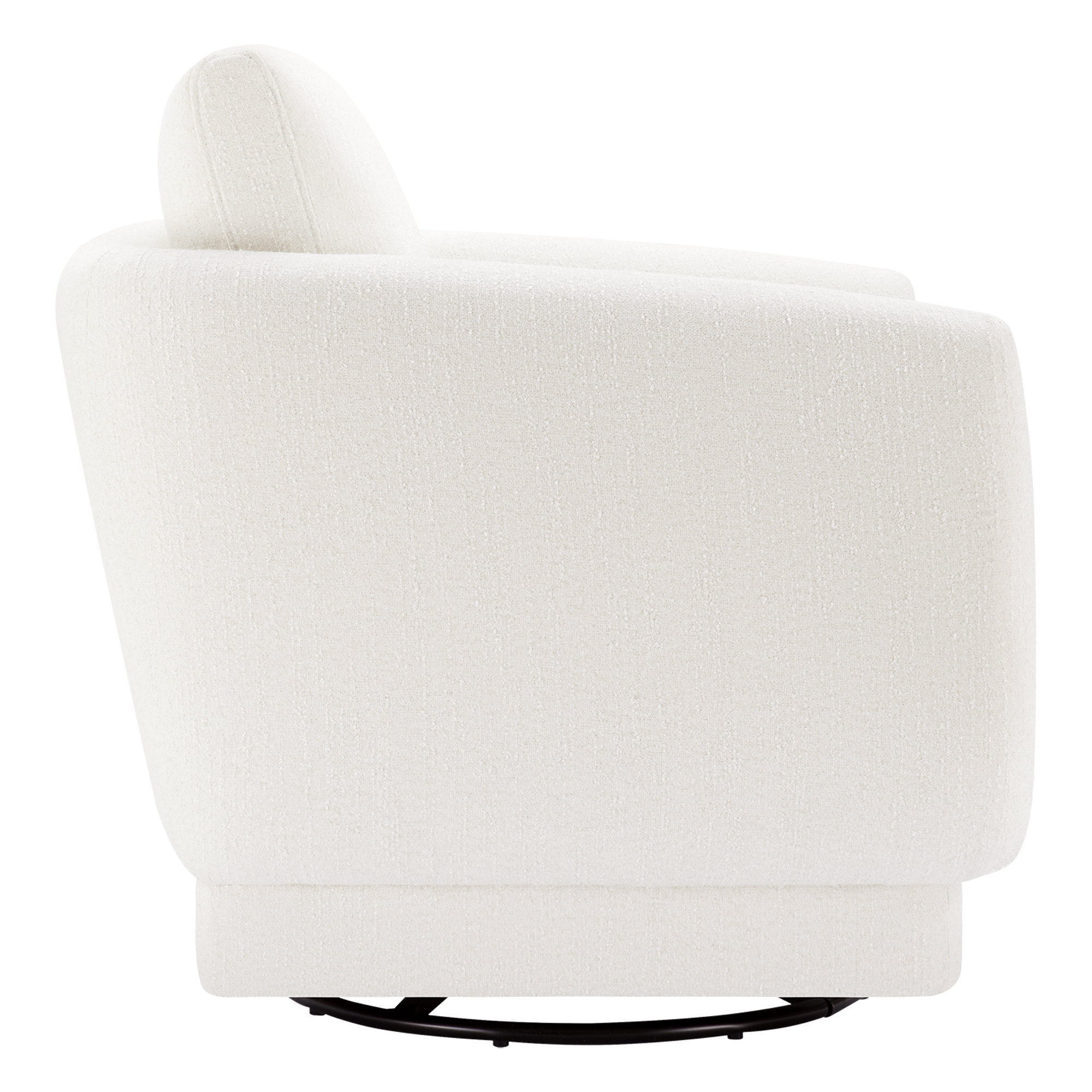 Ramel Upholstered Swivel Armchair, Mellow Ivory Chenille