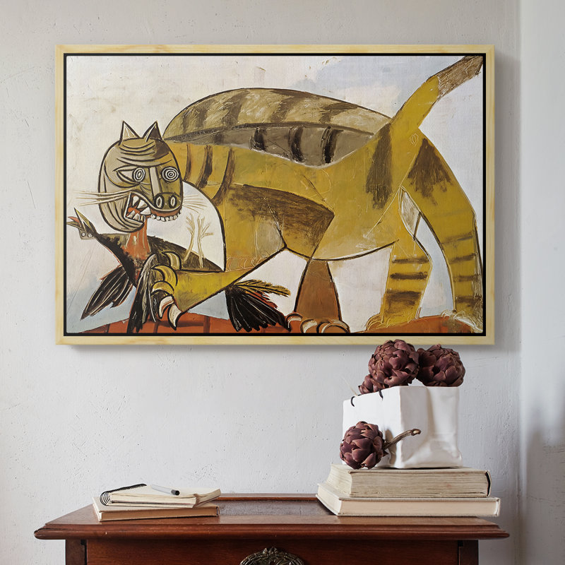 Chat mangeant un oiseau, 1939 - Pablo Picasso, toile tendue avec châssis, Naturel, 16 x 24