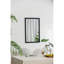 24 "x 36" miroir noir rectangulaire, miroir mural pour le vestibule de chambre à coucher de salon