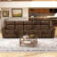 Canapé modulaire inclinable en cuir 129,6 po-1496164595