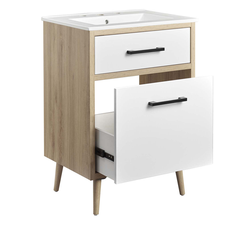 Meuble-lavabo 24 po Maverick par Modway, Blanc