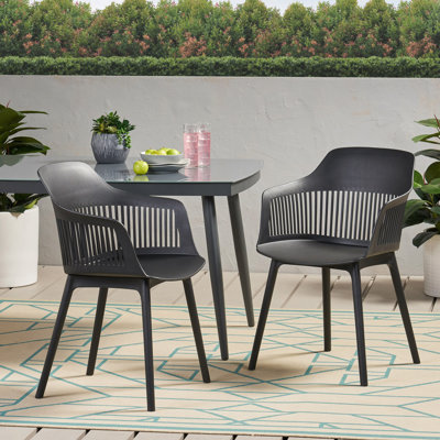 Élégantes chaises d'extérieur toutes saisons, où le style rencontre la force (ensemble de 2)