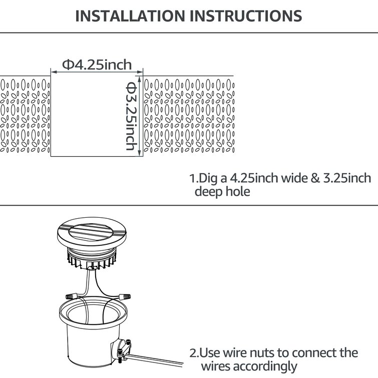 LEONLITE LED Low Voltage Landscape Lights, Well Lights, 6w, 12-24V, IP67  Waterproof, UL Listed, 3000K