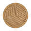 Table d'appoint ronde en bois manufacturé naturel avec base trépied courbée