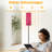  68.5" Standing Floor Lamp Hot pink leopard pink spots seamless Dimmable Metal Pole Lamp with Linen Lampshade LED Bulb Included