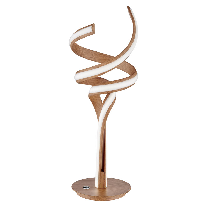 Lampe de table à intensité variable 19 po Enola, Bois, 1