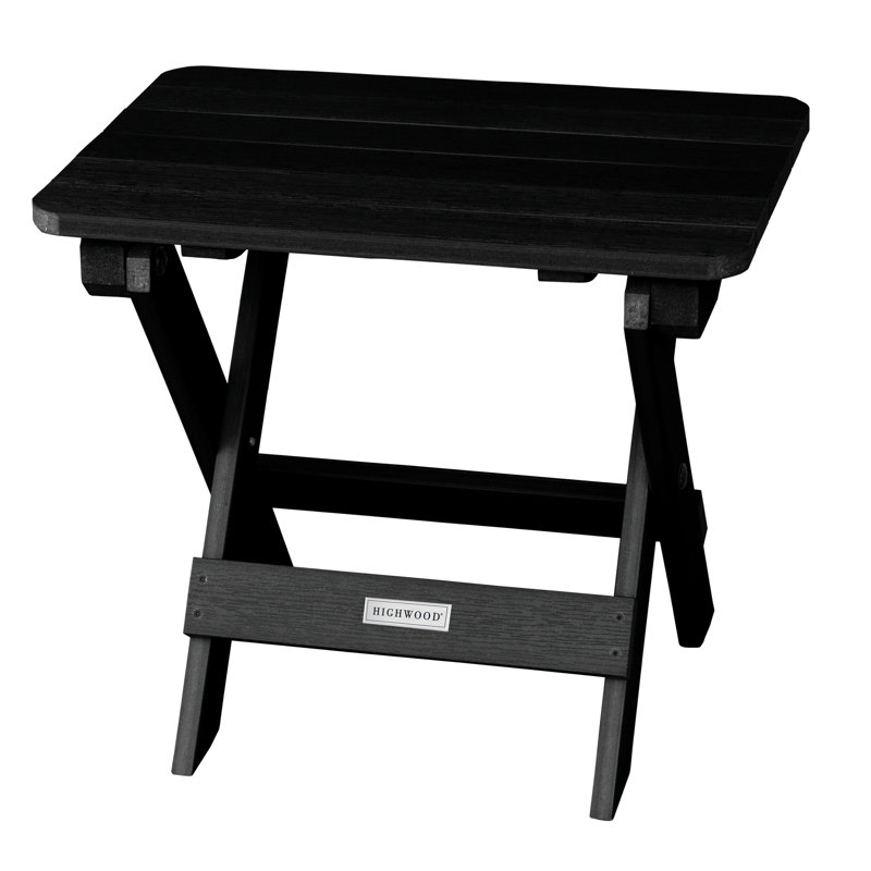 Table d'appoint en plastique Prattsville, Noir