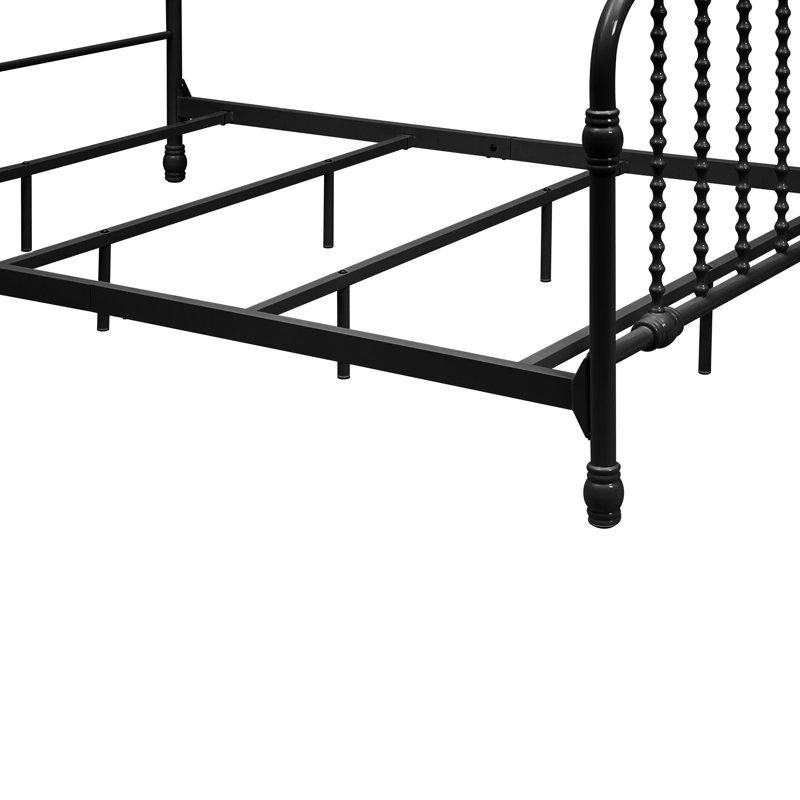 Wren Metal Spindle Panel Bed, Full, Black