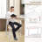 George Oliver Bar Chair Counter Height Stools Set Of 2 With Acacia Wood Frame Supporting Legs White-445296778