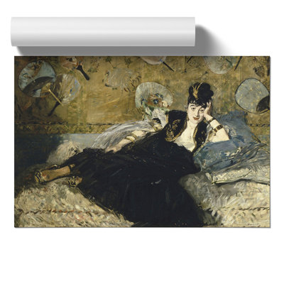 Woman With Fans by Edouard Manet - No Frame Painting