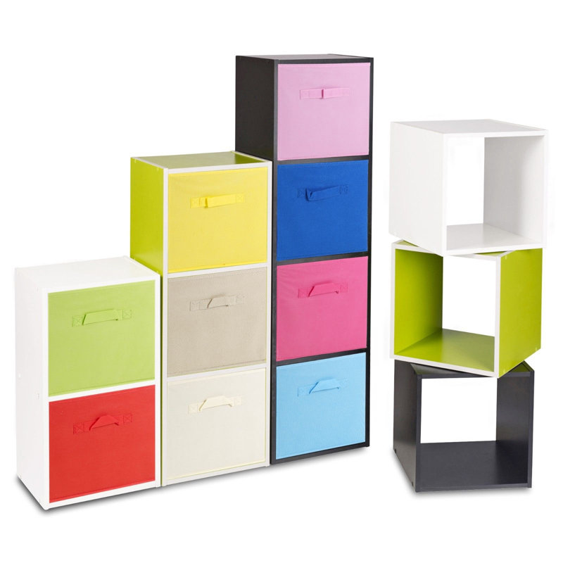 30cm W Standard Bookcase, Black/Green, H106 x W30 x D23cm