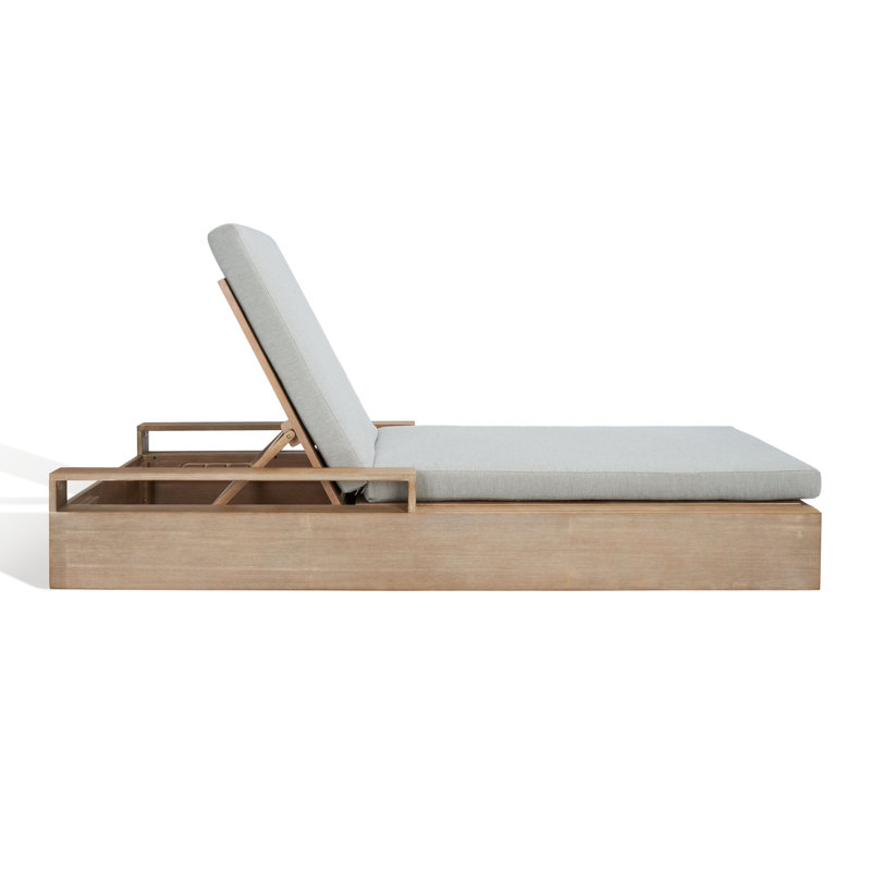 LANAI WOOD CHAISE LOUNGE CHAIR, Gray