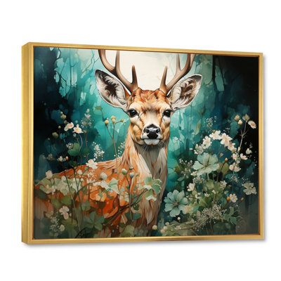 Deer Emerald Grace II - reproduction d'art sur toile