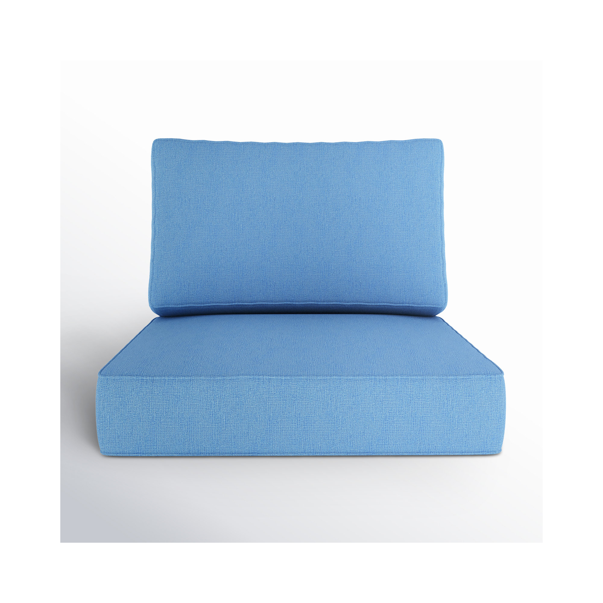 Lani Outdoor Sunbrella Seat/Back Cushion, Canvas Air Blue Sunbrella® Canvas