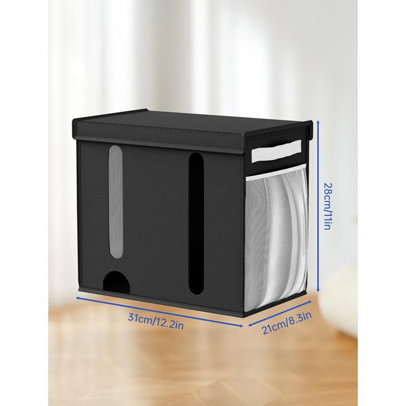 Distributeur de sac poubelle en tissu non tissé 2 en 1, support de sac d'épicerie, fixation murale ou sur comptoir, multi-usage pour la cuisine, la salle de bain