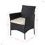 Causeuse d'extérieur en rotin 4 pièces + 2 fauteuils + table basse