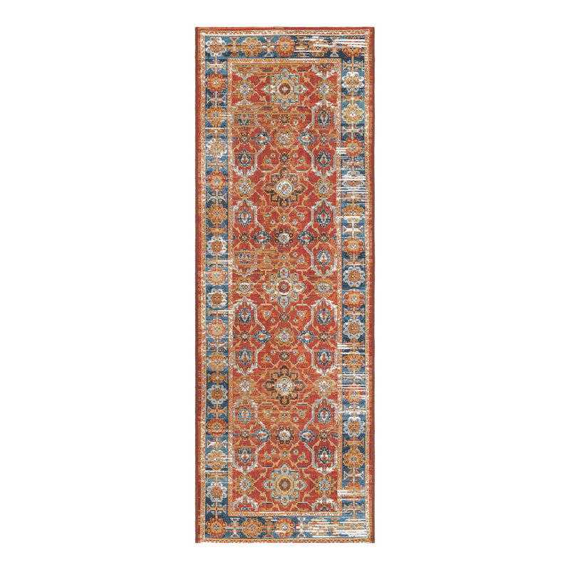 Tapis intérieur / extérieur traditionnel, Tapis de couloir 2 pi x 6 pi 1 po