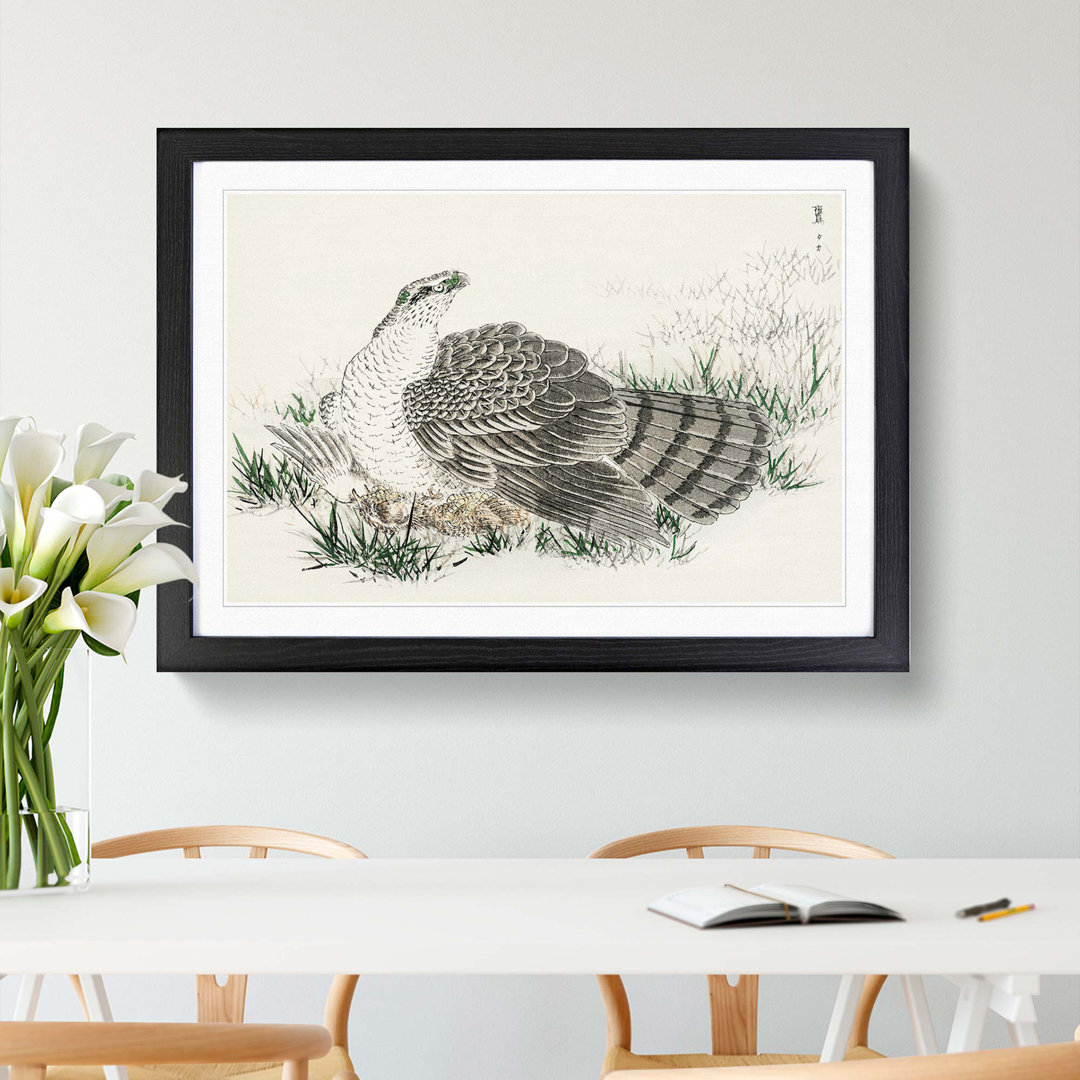 Japanese Hawk-Eagle by Numata Kashu - Framed Print