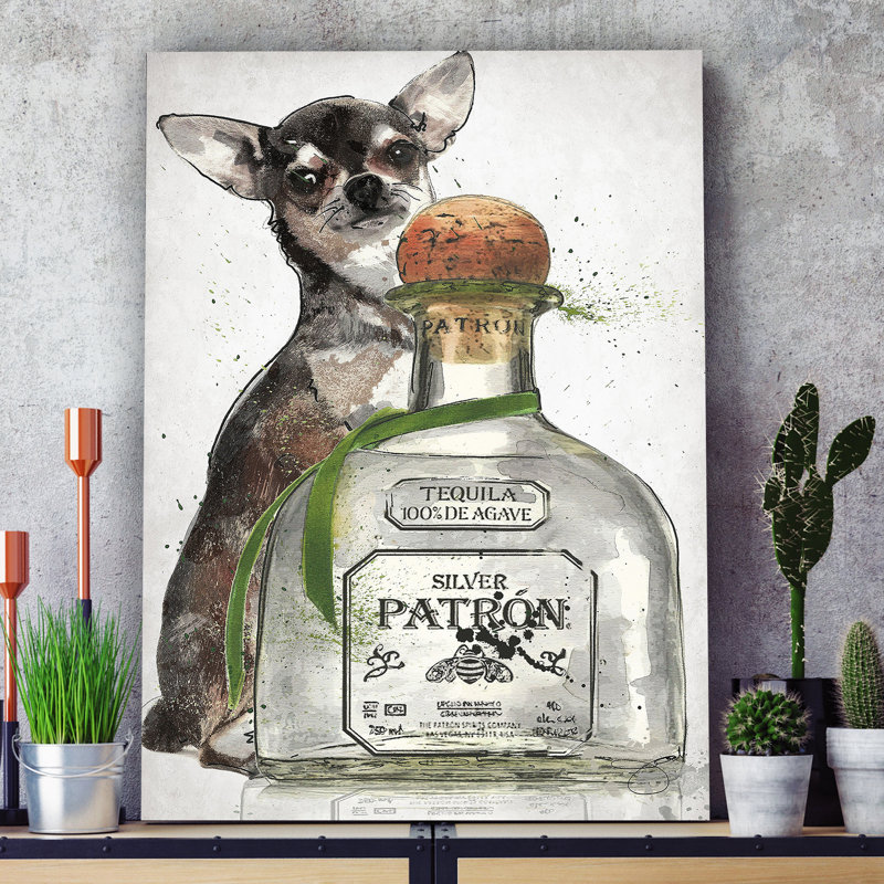 «Shots», reproduction de peinture à l'aquarelle sur toile tendue, H 30 po x l 18 po x P 1 po, Toile tendue