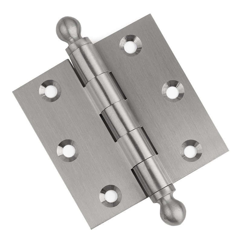 Charnière de porte simple 3 po H x 3 po, Nickel satiné