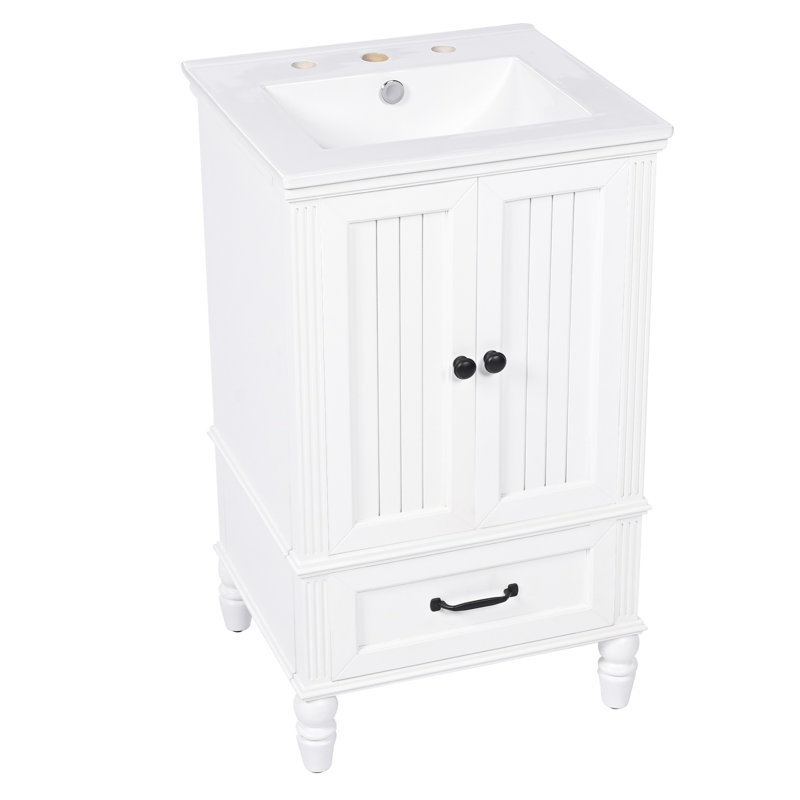 Meuble-lavabo avec lavabo et meuble-lavabo avec deux portes