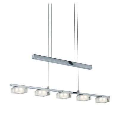 Luminaire suspendu linéaire pour îlot de cuisine 5 lumières del Abston