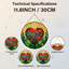 Panneau de vitrail 12 "H Heart Flowers-1017772308