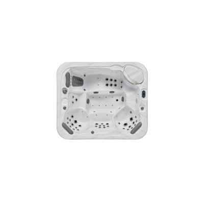 Luxury Spas 240 Volt 68 - Jet Acrylic Rectangle Standard (Hardwired) Hot Tub in Gray